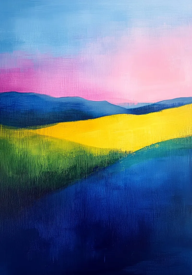 Paisaje de abstracción moderna placa de forex de Justyna Jaszke JBJart