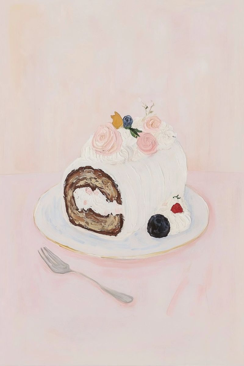 Dessert Poster, Cake illustration, Breakfast Pastel Art poster by Little Lila