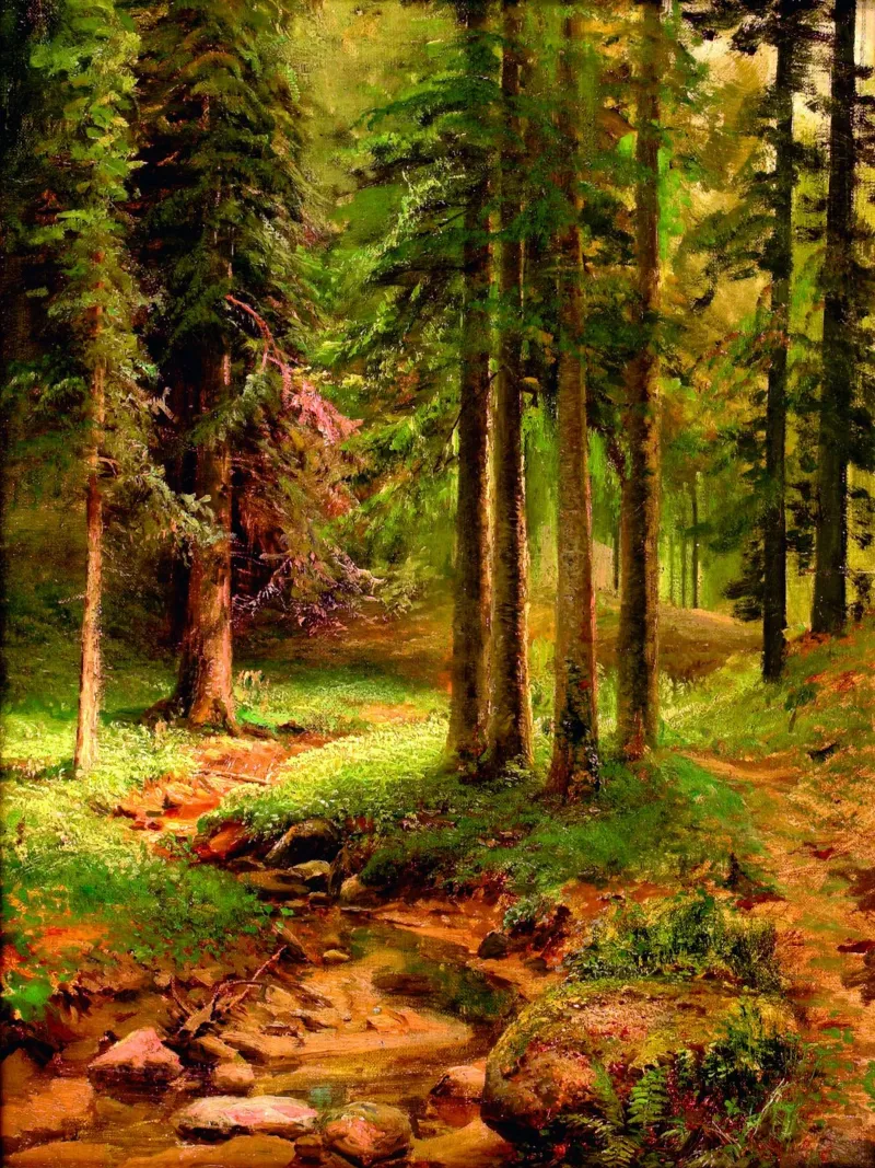 Ivan Shishkin - Paesaggio forestale pellicola backlit da William Store