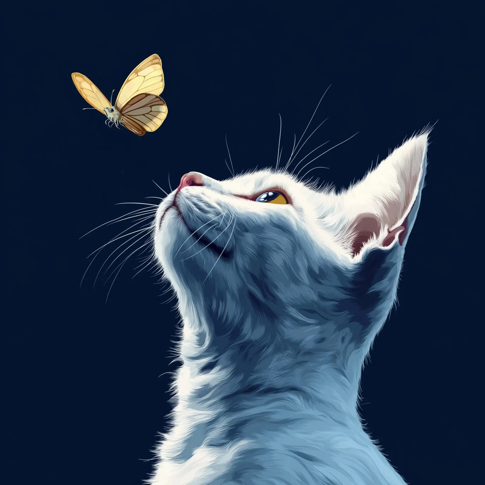 Gatto e farfalla pellicola backlit da Motivate-Today