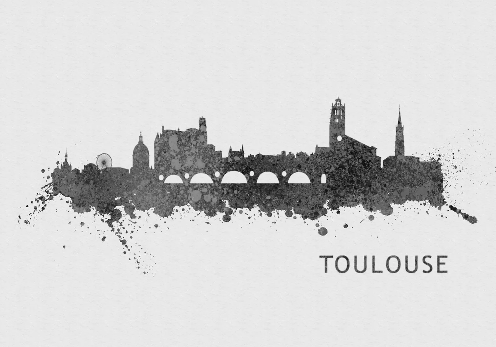Toulouse France poster by Travelstudio