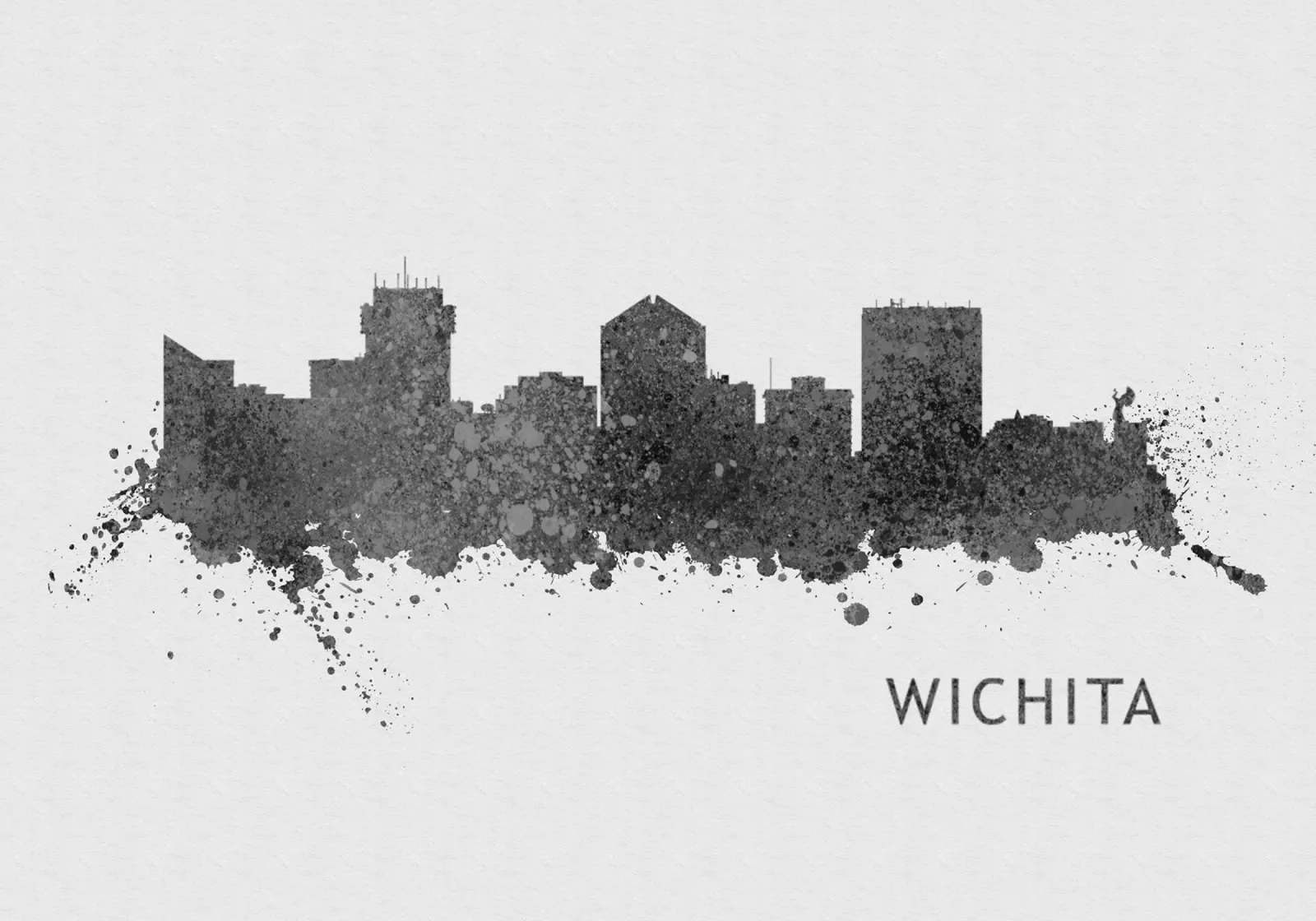 Wichita Kansas tela con Cornice a cassetta da Travelstudio