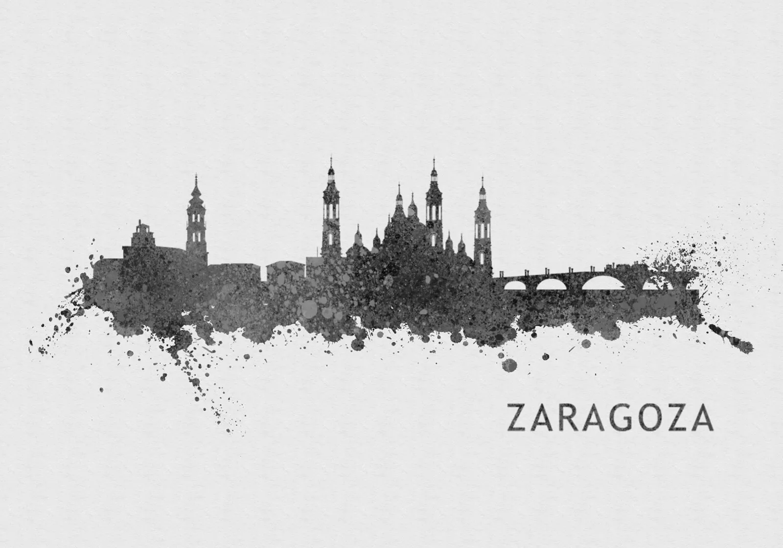 Zaragoza Spain poster con telaio in plastica da Travelstudio