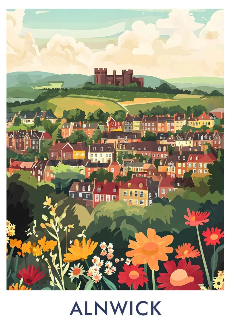 Alnwick City in England poster da Travelstudio
