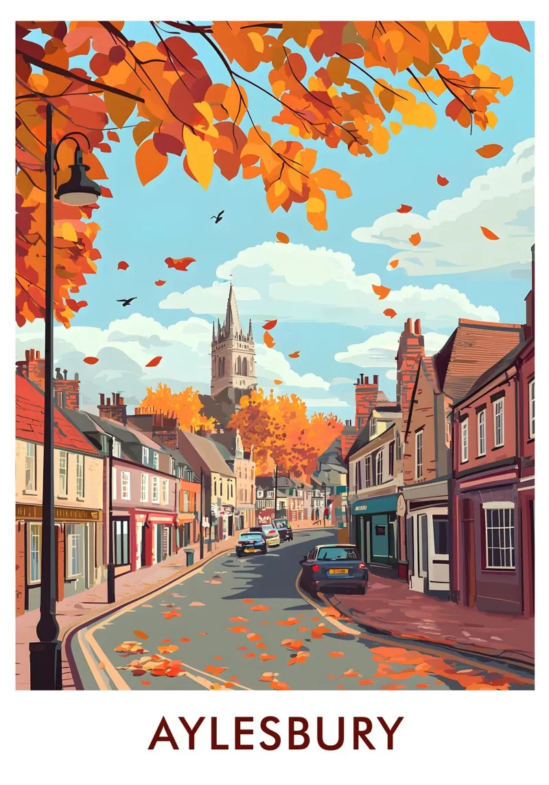 Aylesbury City in England tela con Cornice a cassetta da Travelstudio