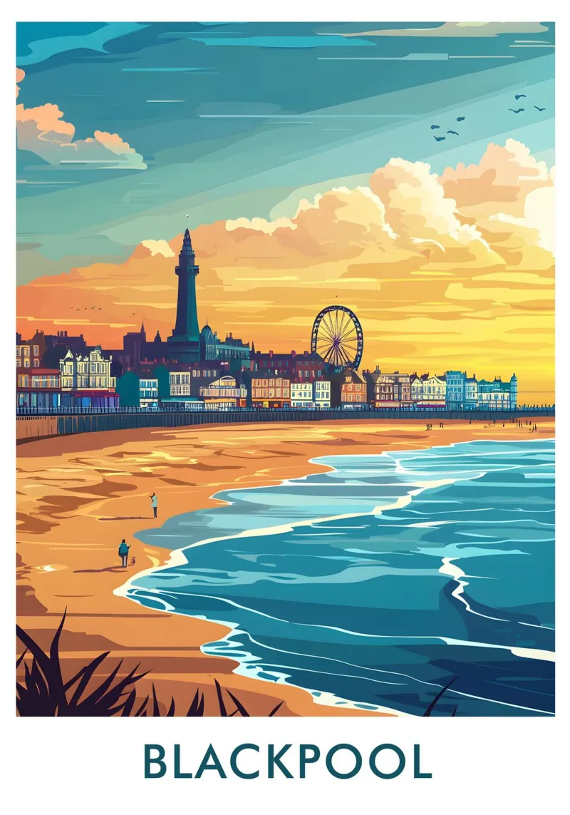 Blackpool City in England poster da Travelstudio