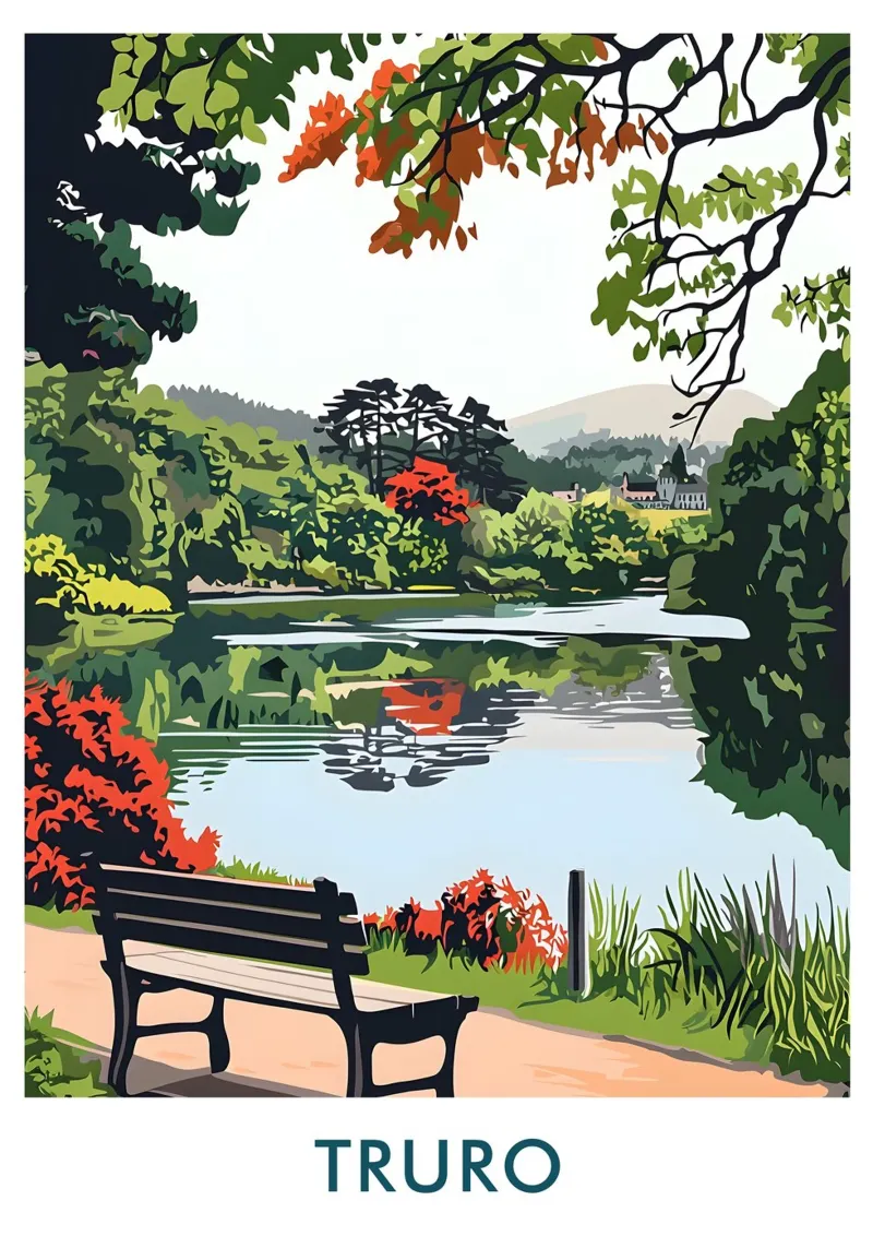 Boscawen Park in Truro City England canvas by Travelstudio