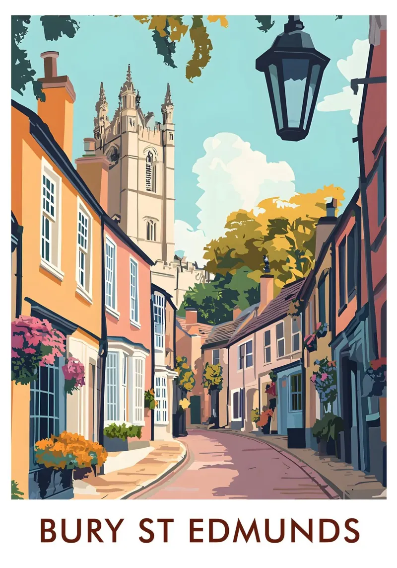 Bury St Edmunds City in England poster da Travelstudio