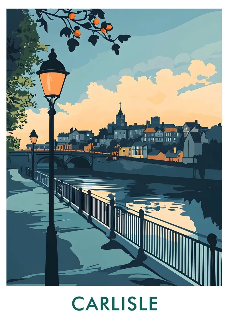 Carlisle City in England tela con Cornice a cassetta da Travelstudio