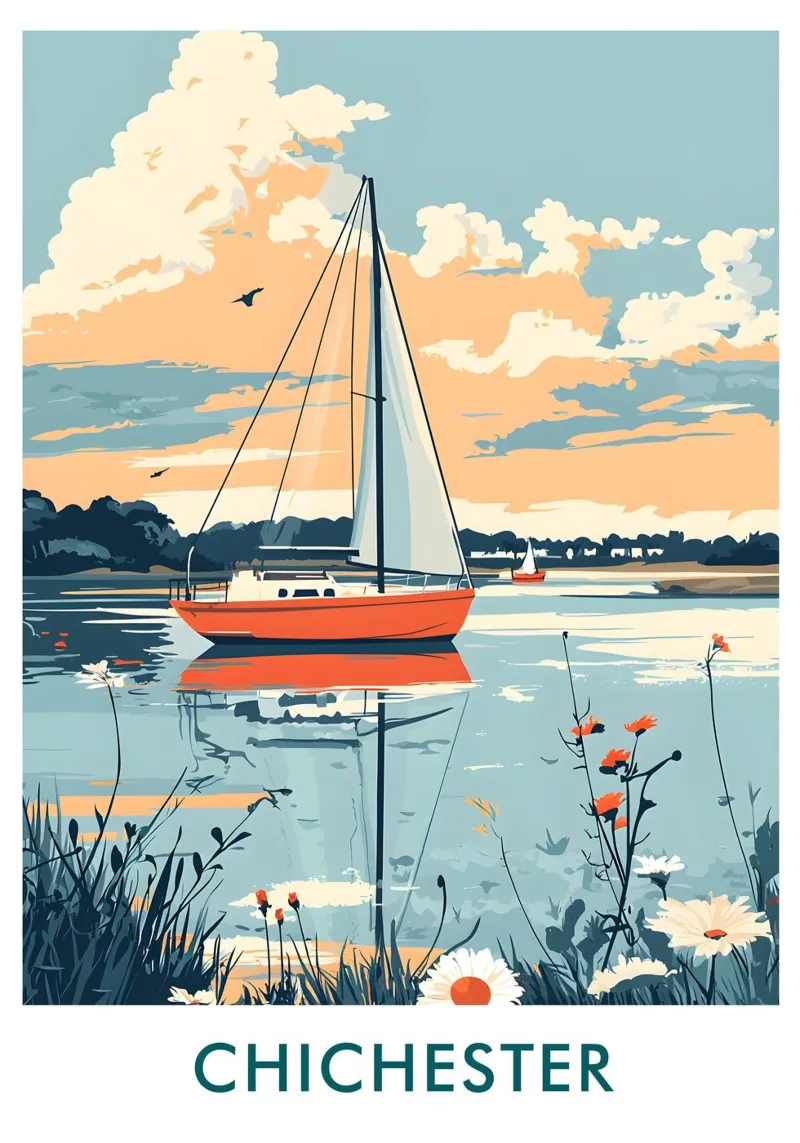 Chichester Harbour in Chichester City England poster da Travelstudio