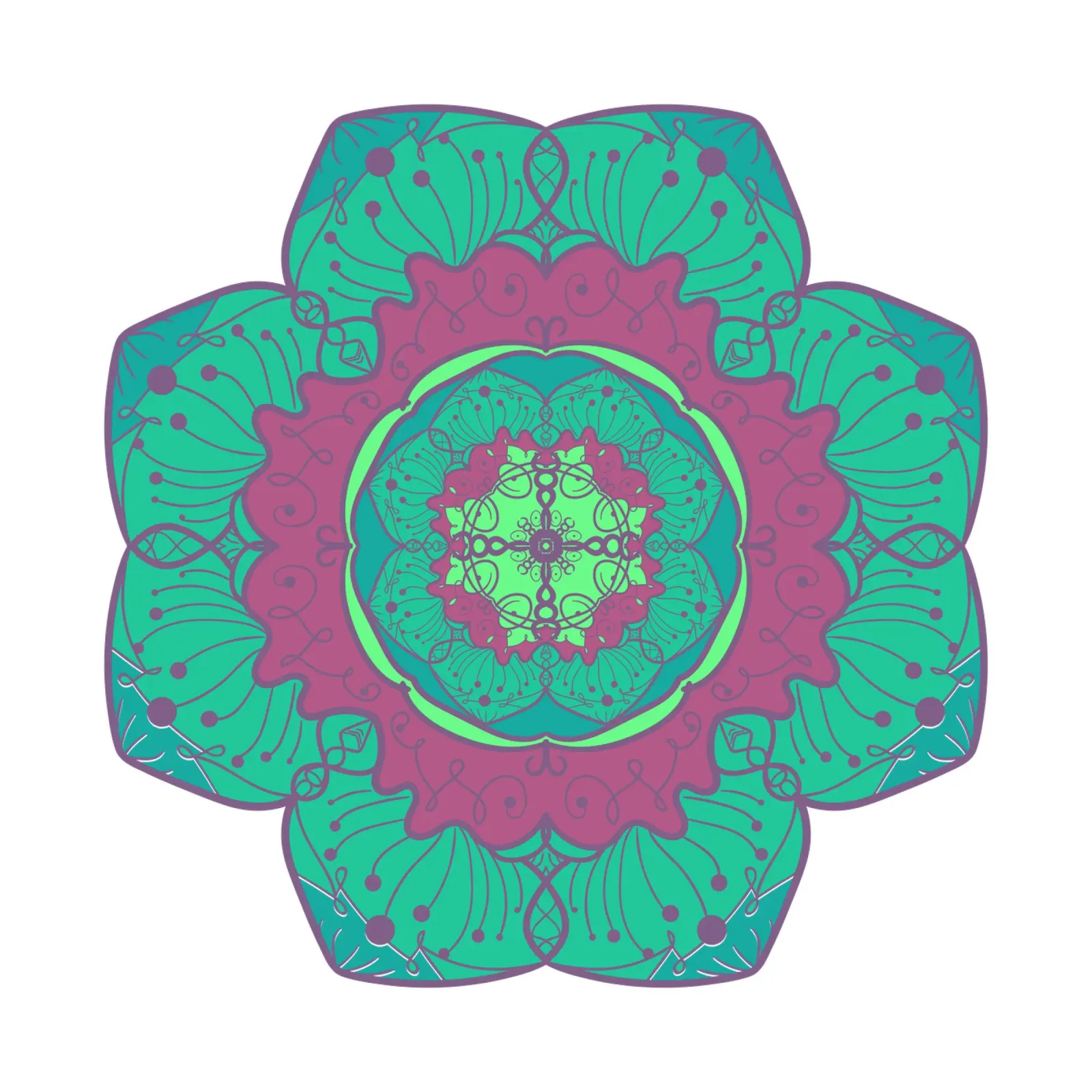Mandala colorato pellicola backlit da Spiritual Touch