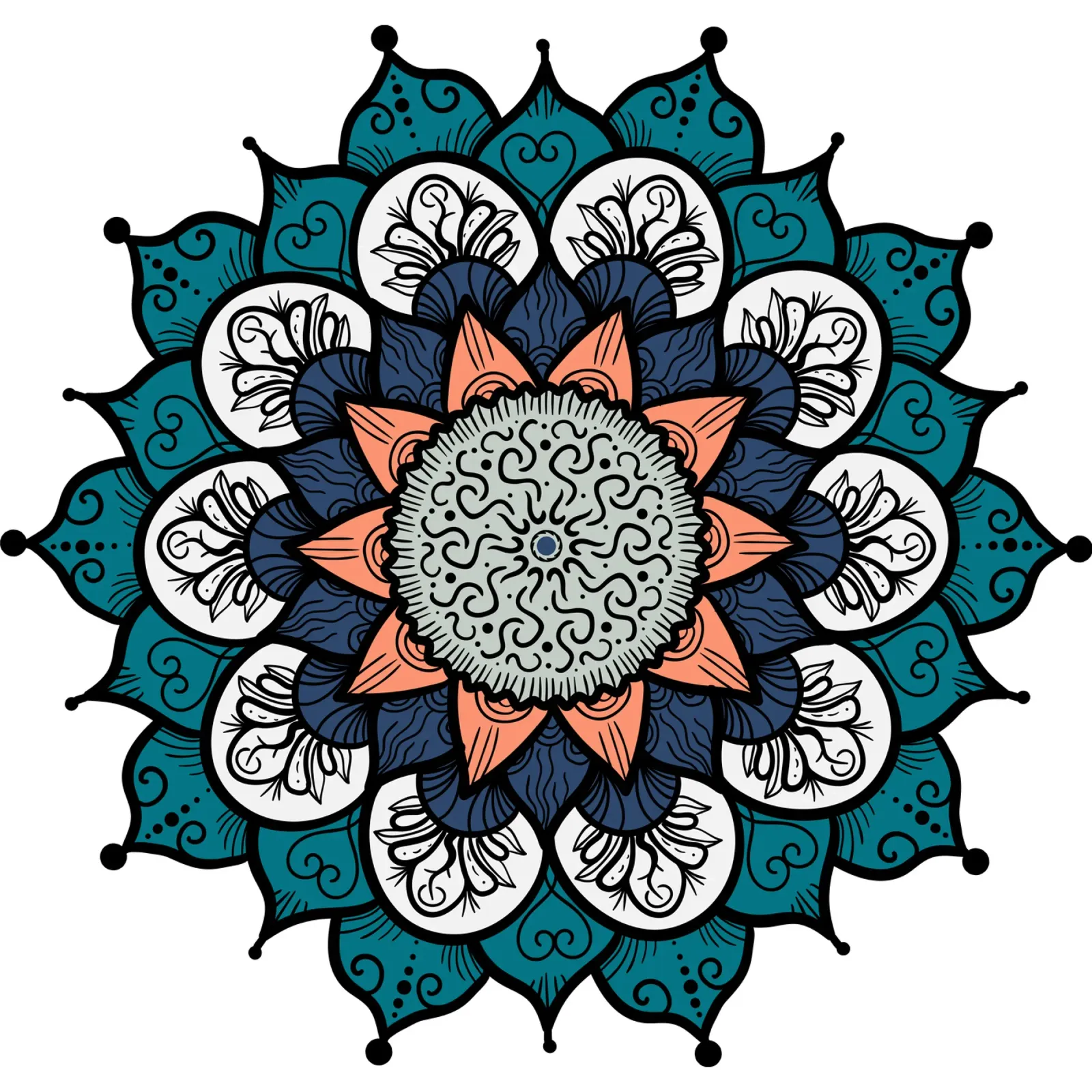 Mandala colorato pellicola backlit da Spiritual Touch