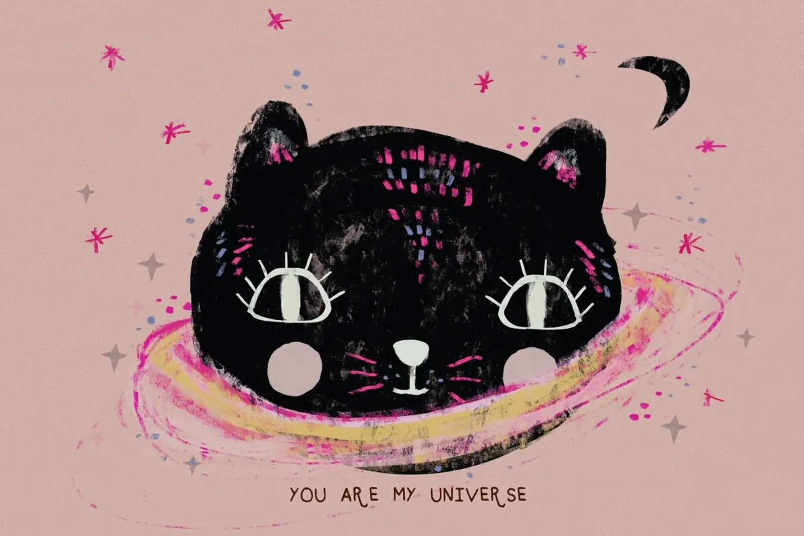 You Are My Universe (pastel pink) poster da treechild