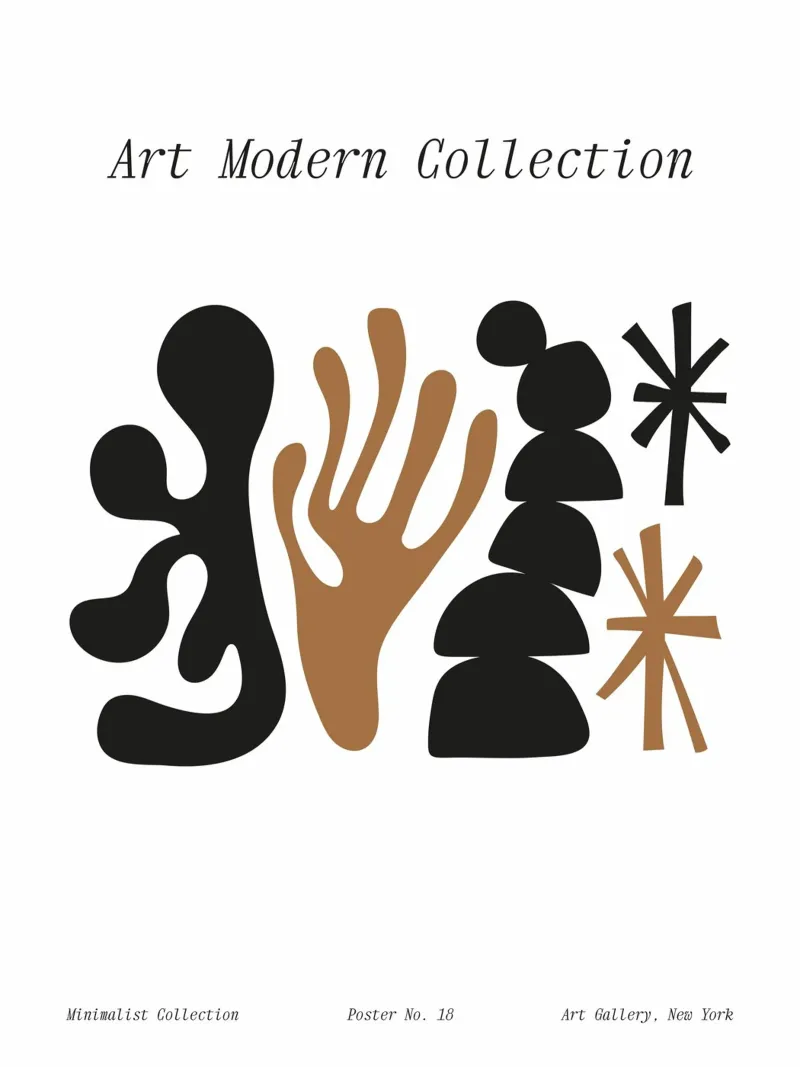 Modern Art Poster No 18 poster con telaio in plastica da treechild