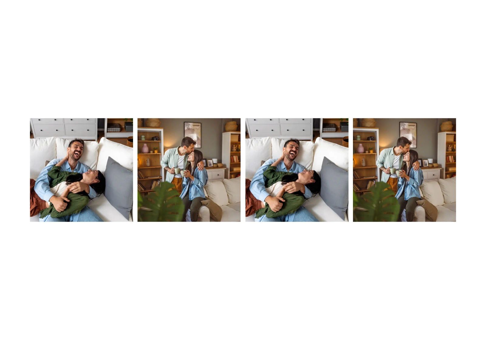 Custom Photo Strip Collage (Landscape) poster with wooden frame by Paigaam Studio