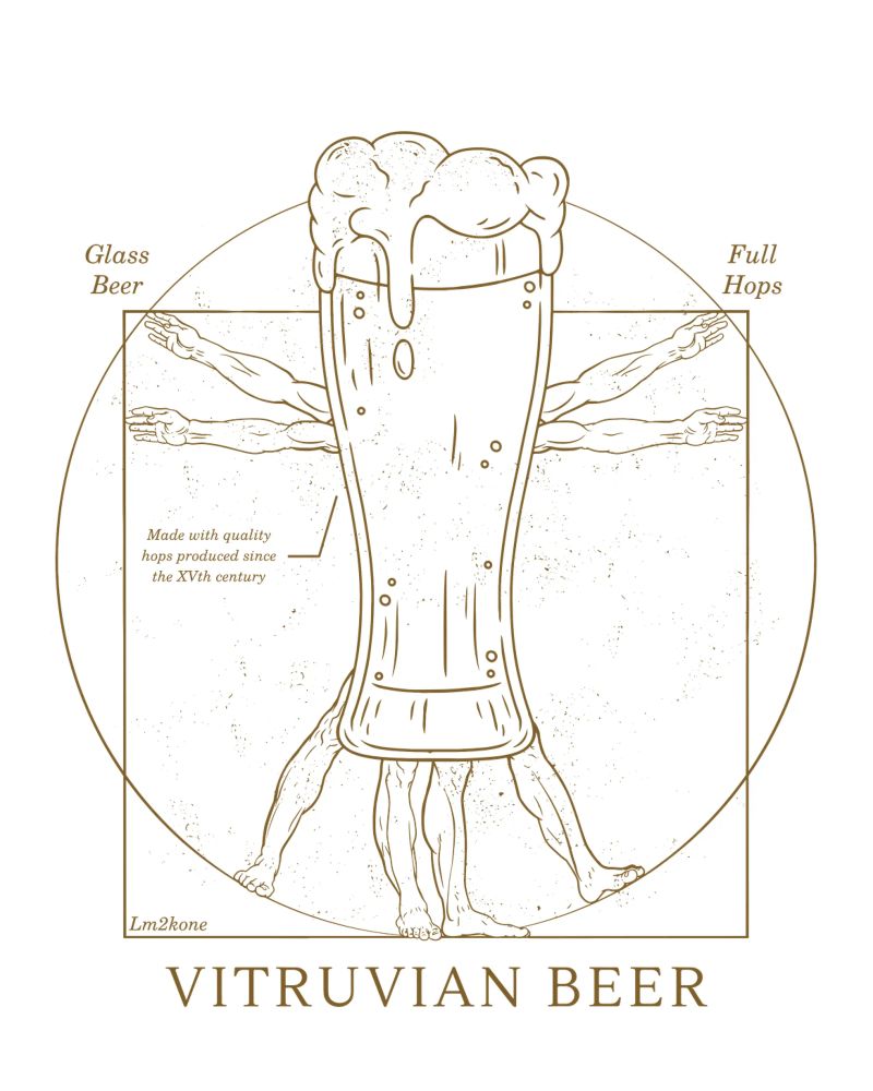 Vitruvian Beer pellicola backlit da LM2KONE