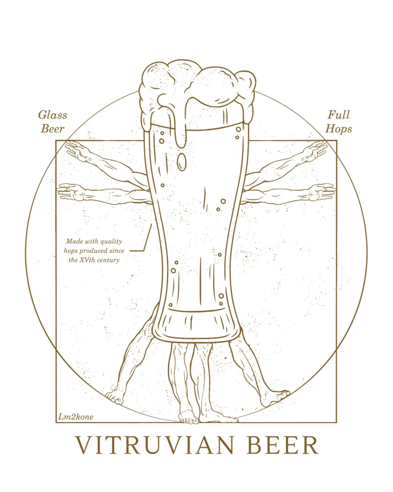 Vitruvian Beer pellicola backlit da LM2KONE