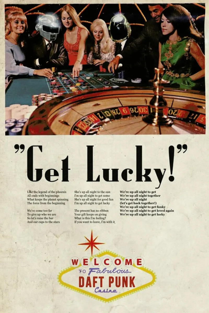 Get Lucky ! poster con telaio in plastica da Ads Libitum