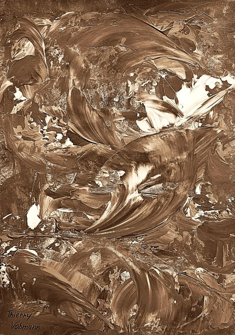SEPIA 28 pellicola backlit da Thierry Vobmann Abstract painting