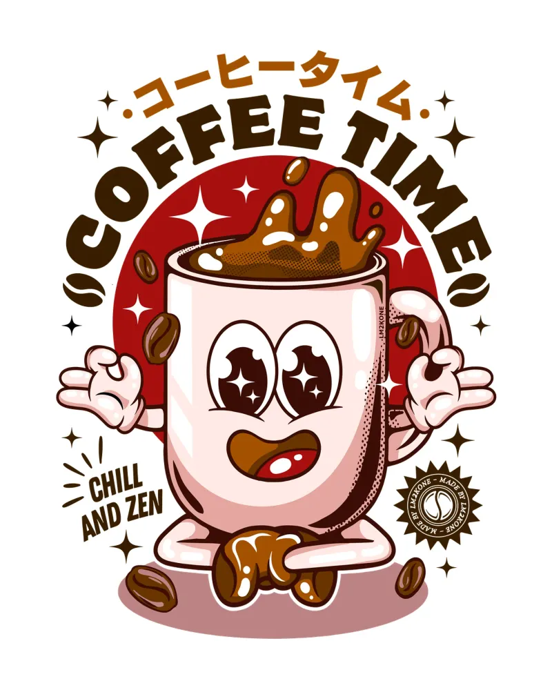 Lustige Kaffeezeit Acryl-Glas von LM2KONE