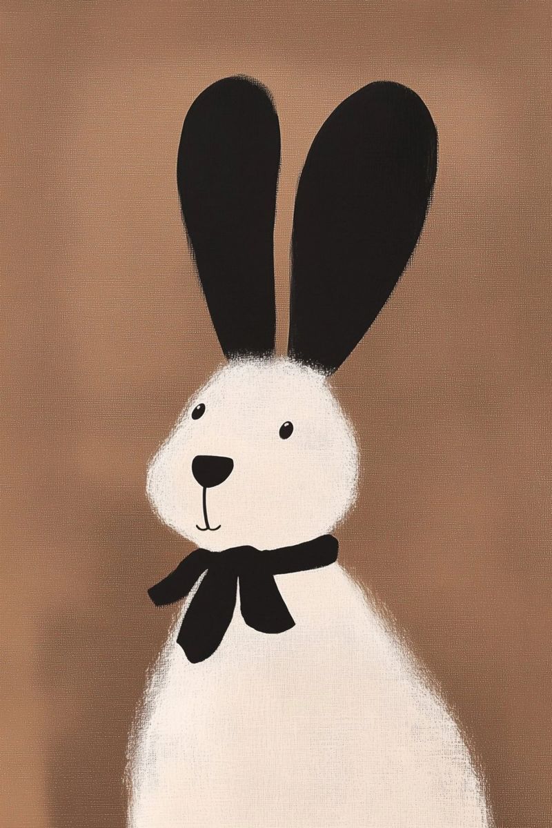 Fluffy bunnies Animal love poster by Carinaprint