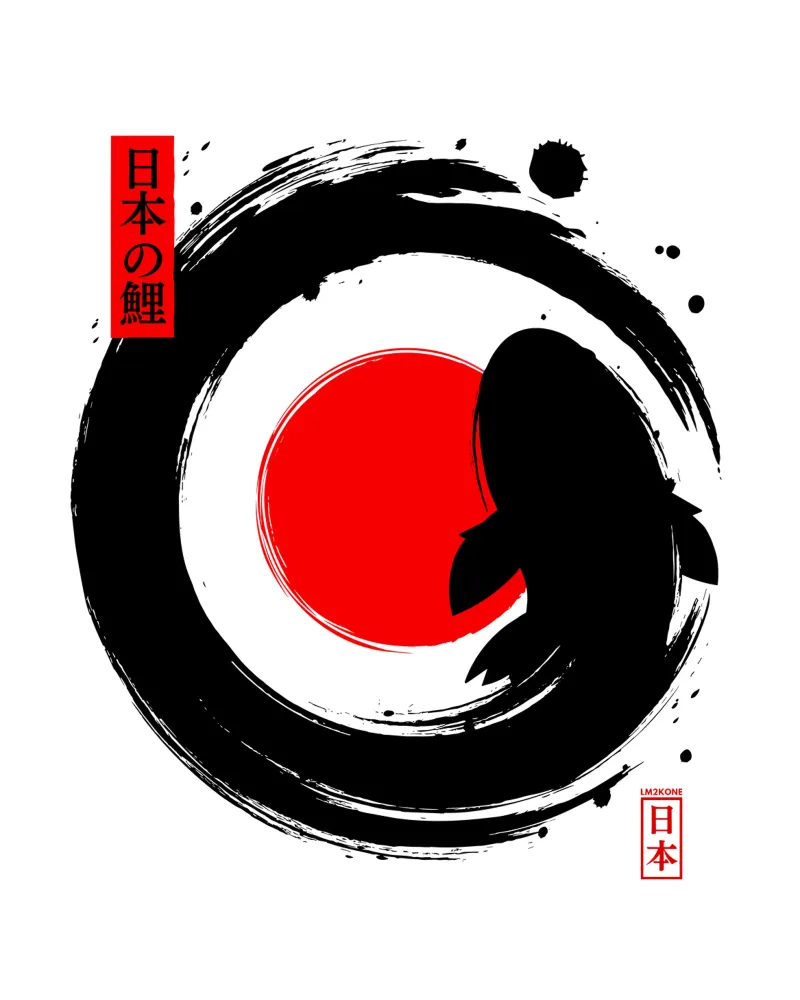 Black Koi Enso giapponese pellicola backlit da LM2KONE