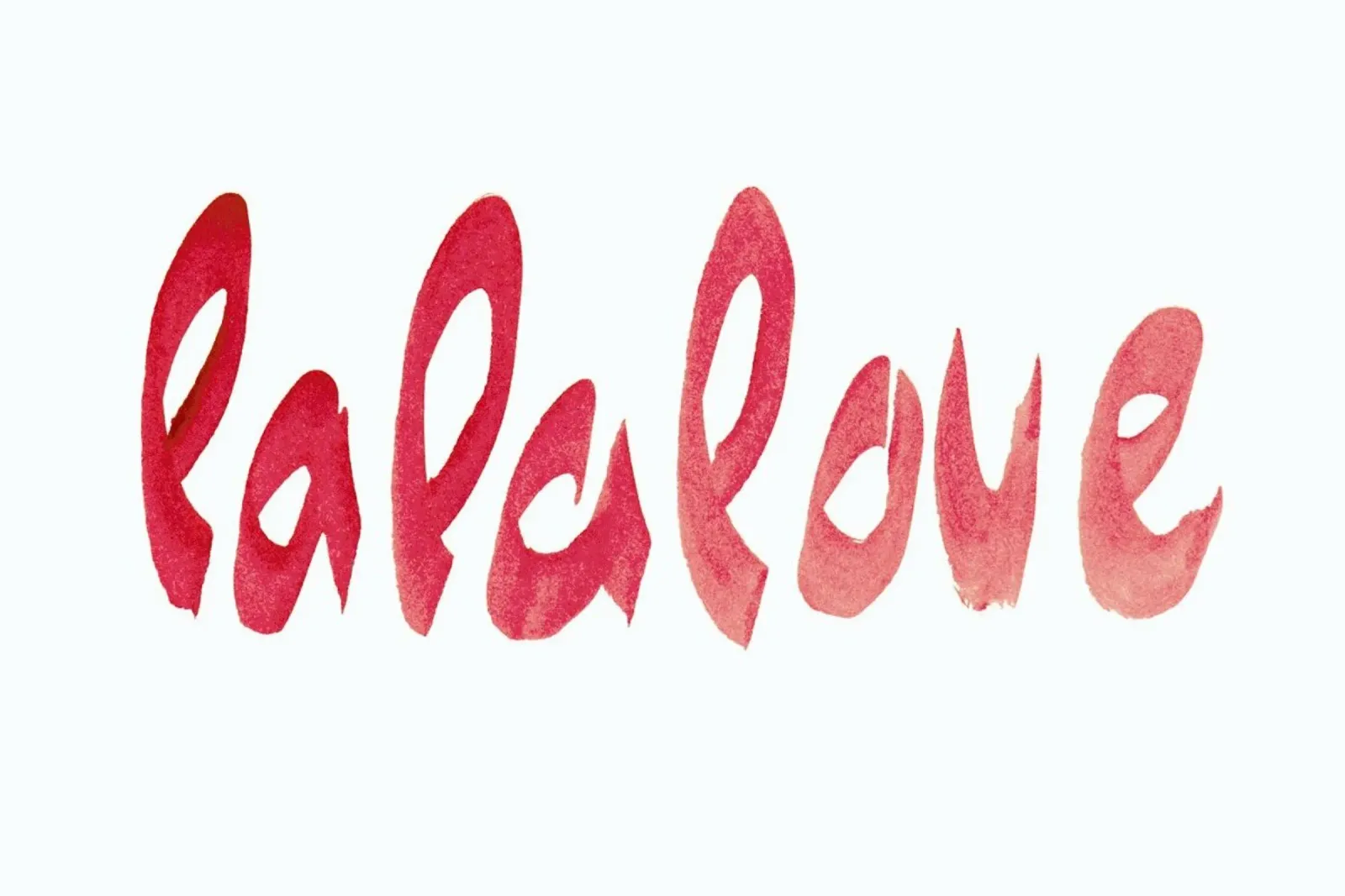 Lalalove Type pellicola backlit da Farina Kuklinski