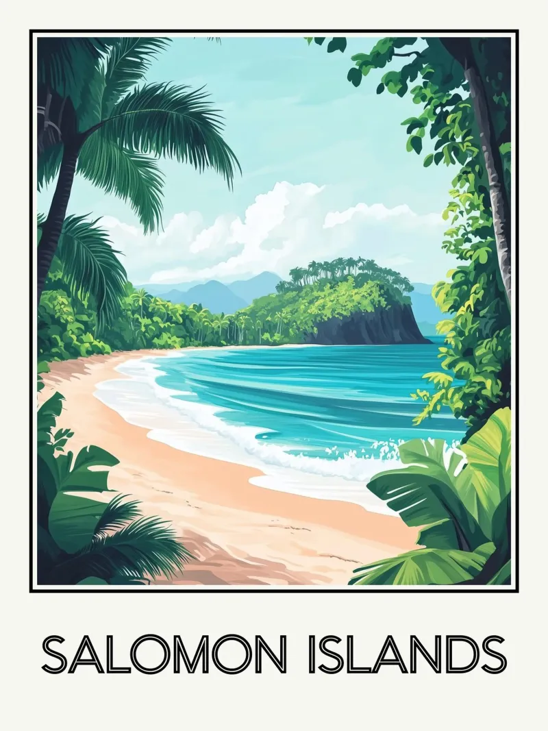 Isole Salomone poster da Frame the World