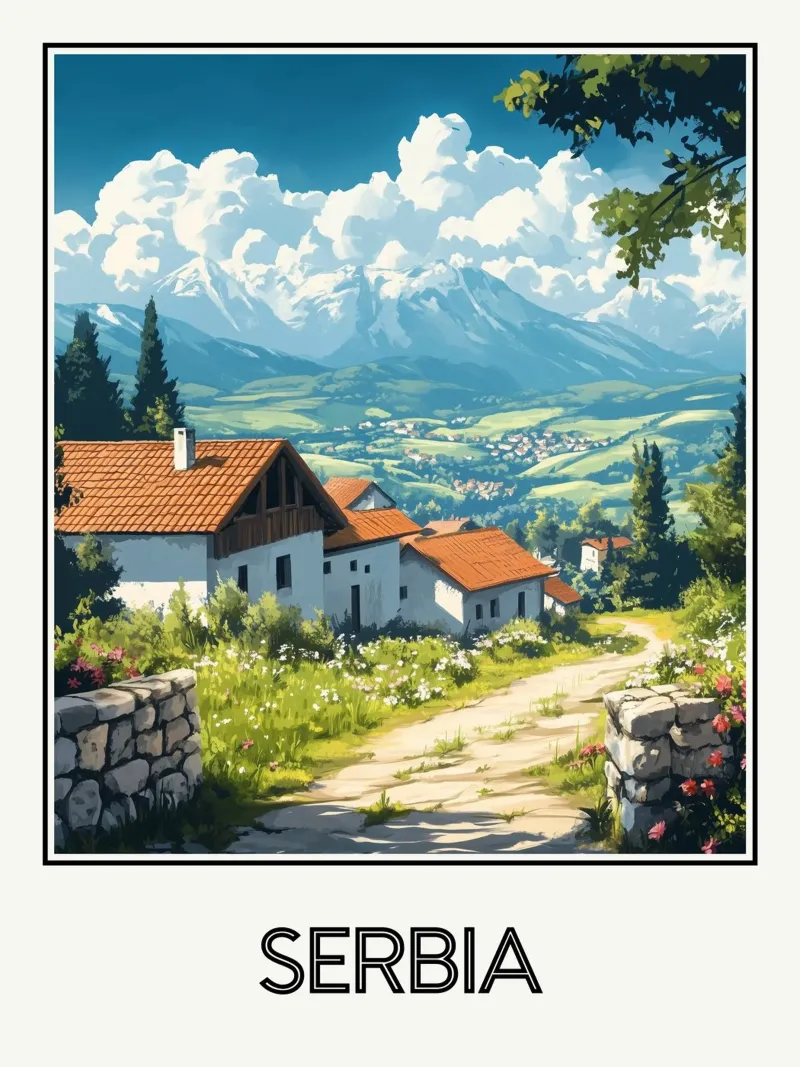 Serbie poster da Frame the World