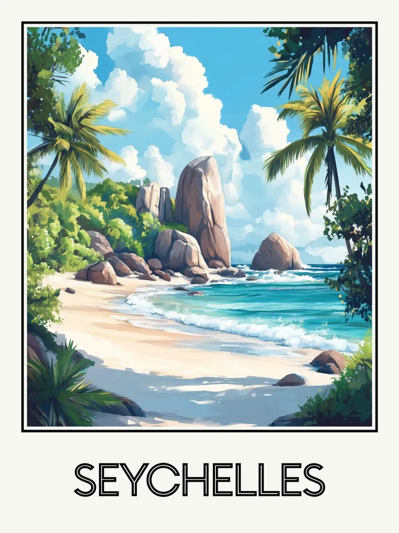 Seychelles alluminio dibond da Frame the World