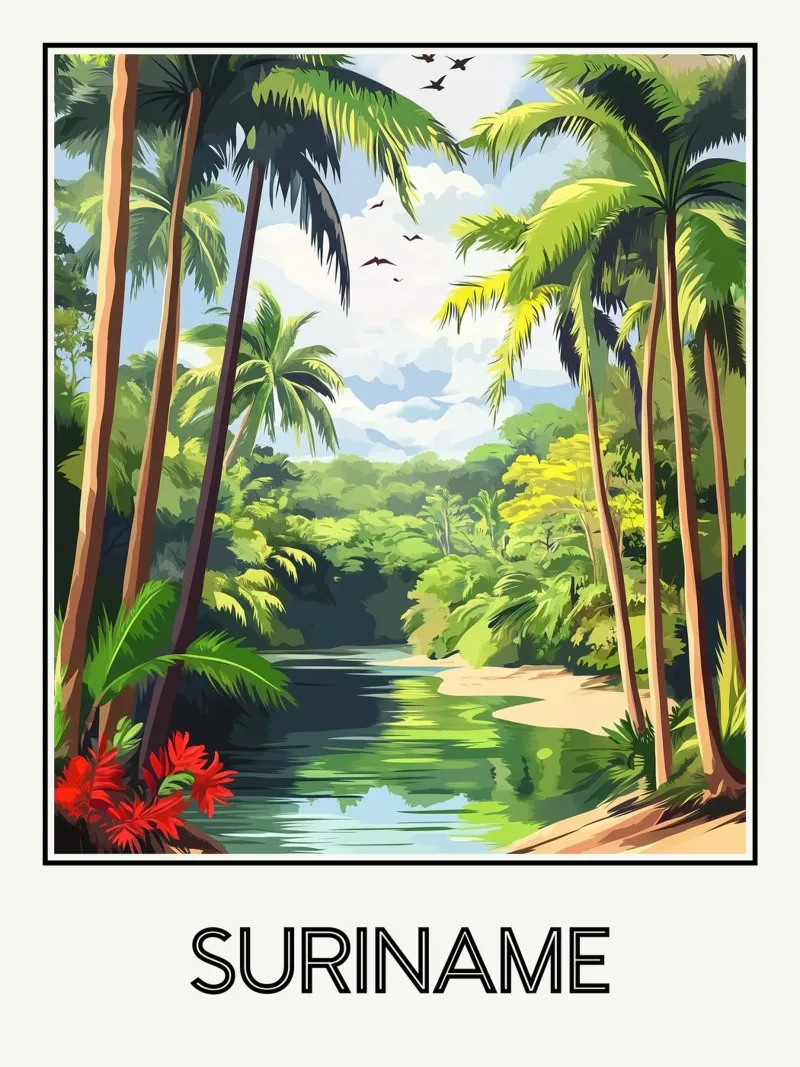 Suriname poster da Frame the World