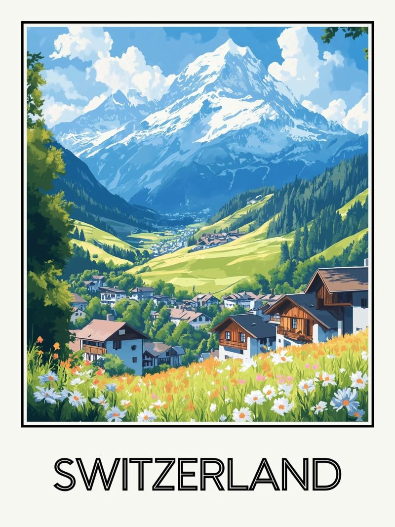Schweiz Poster von Frame the World