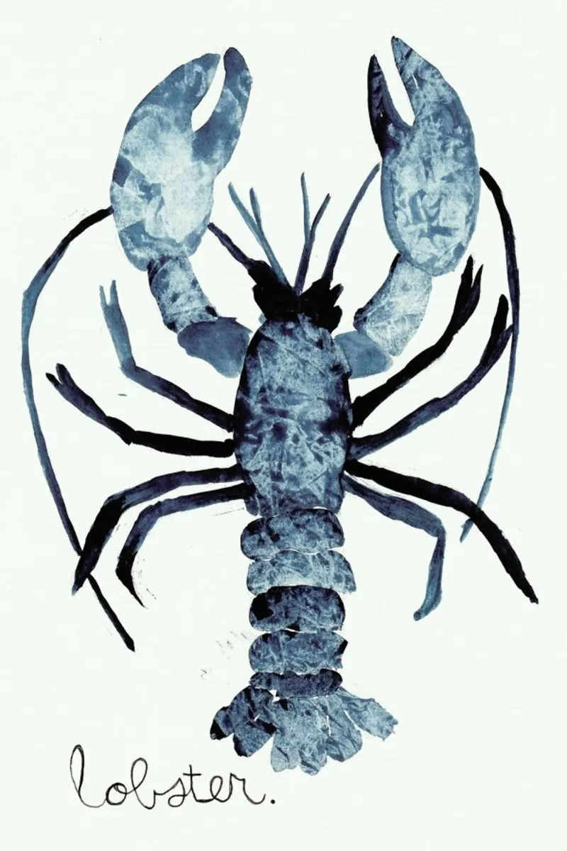 Lobster poster con telaio in alluminio da Nathys_illustration