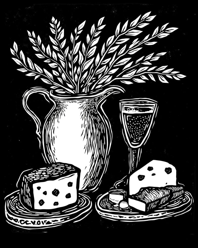 Wine, Wheat, and Cheese pellicola backlit da Indigo Rain