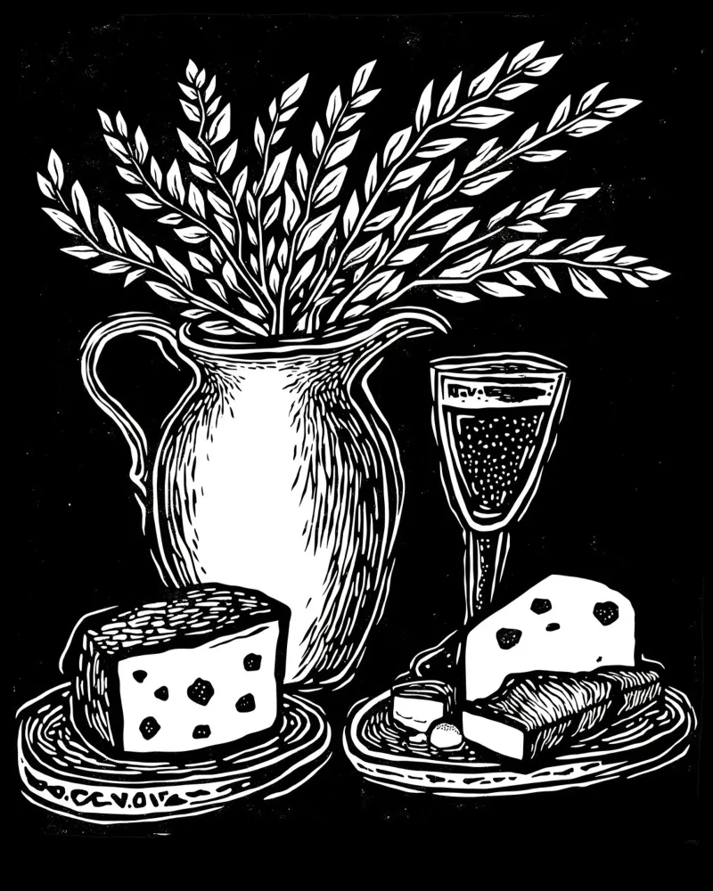 Wine, Wheat, and Cheese pellicola backlit da Indigo Rain