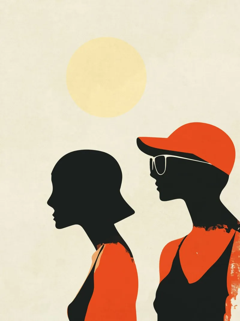 Sonnige Schwestern Poster mit Holzrahmen von LaylaOzFun
