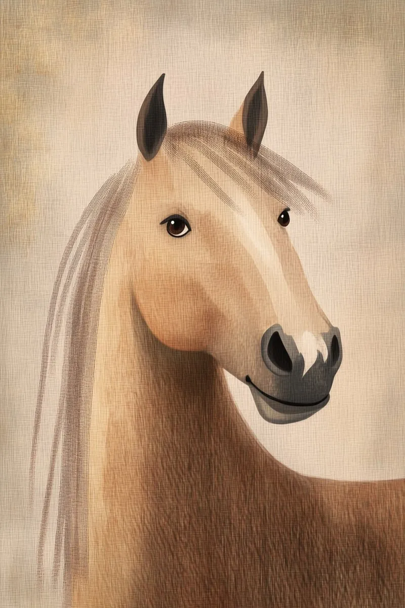 Portrait de cheval tout en douceur poster de Carinaprint