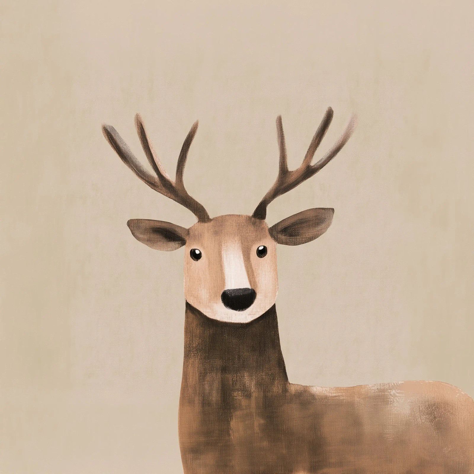 Niedlicher Natur Hirsch Leinwand von Carinaprint