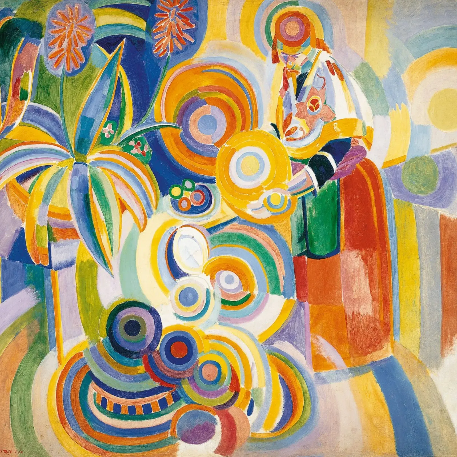 Robert Delaunay - Donna portoghese alta, 1916 pellicola backlit da Timeless Artworks