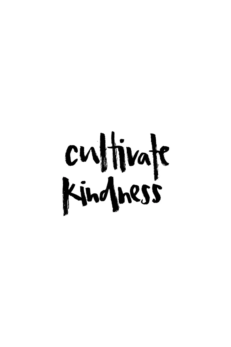 Cultivate Kindness poster con telaio in legno da Brushmeetspaper
