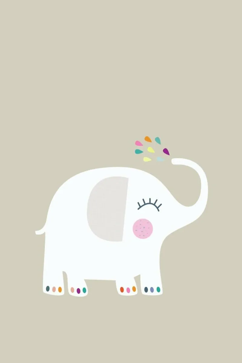 Elefante Rainbow Joy carta hahnemühle da JaySan Studio