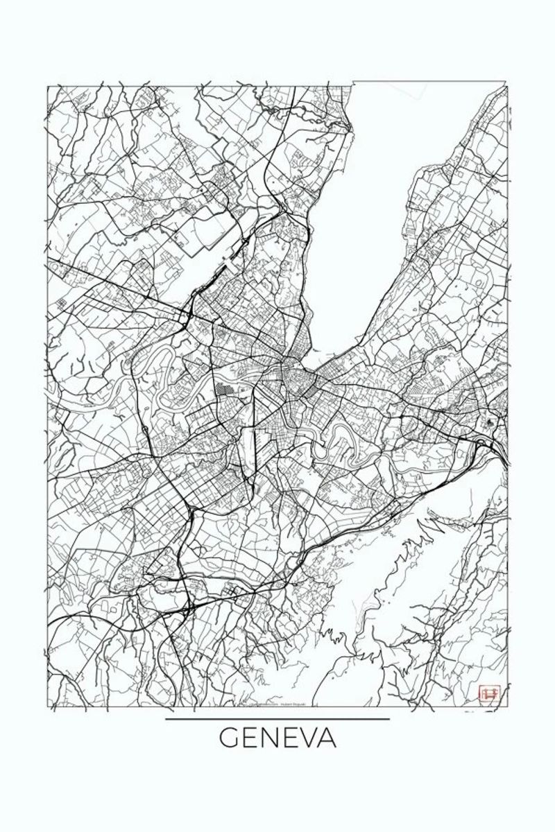 Geneva Minimal poster by Hubert Roguski