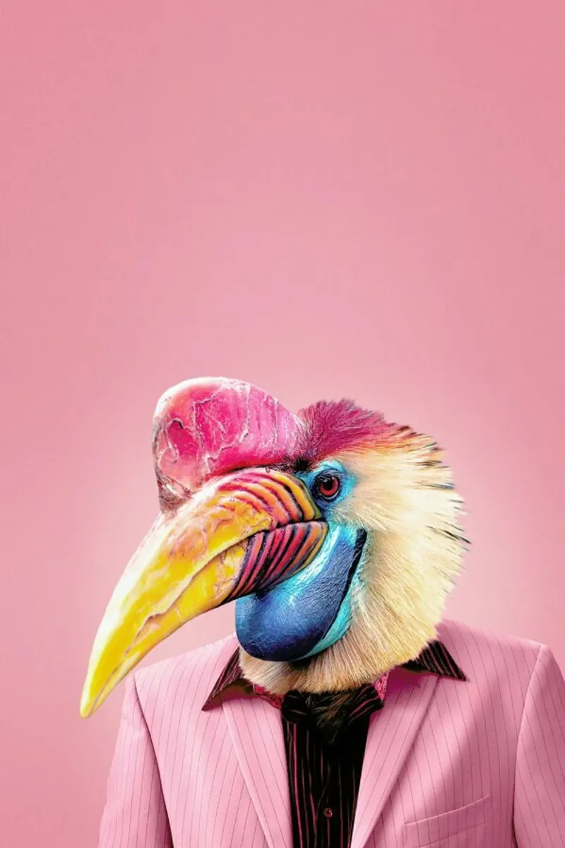 Schräger Vogel poster con telaio in plastica da Jonas Loose