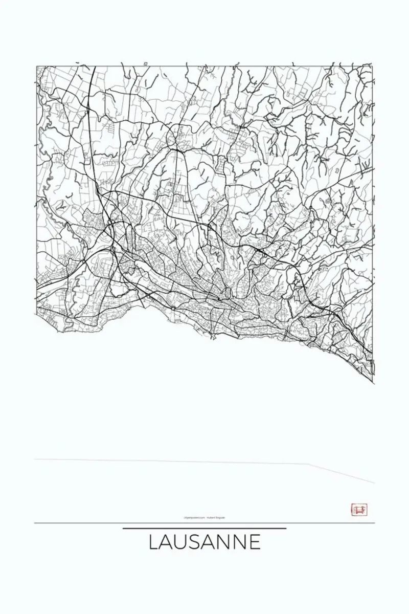 Lausanne Minimal poster da Hubert Roguski