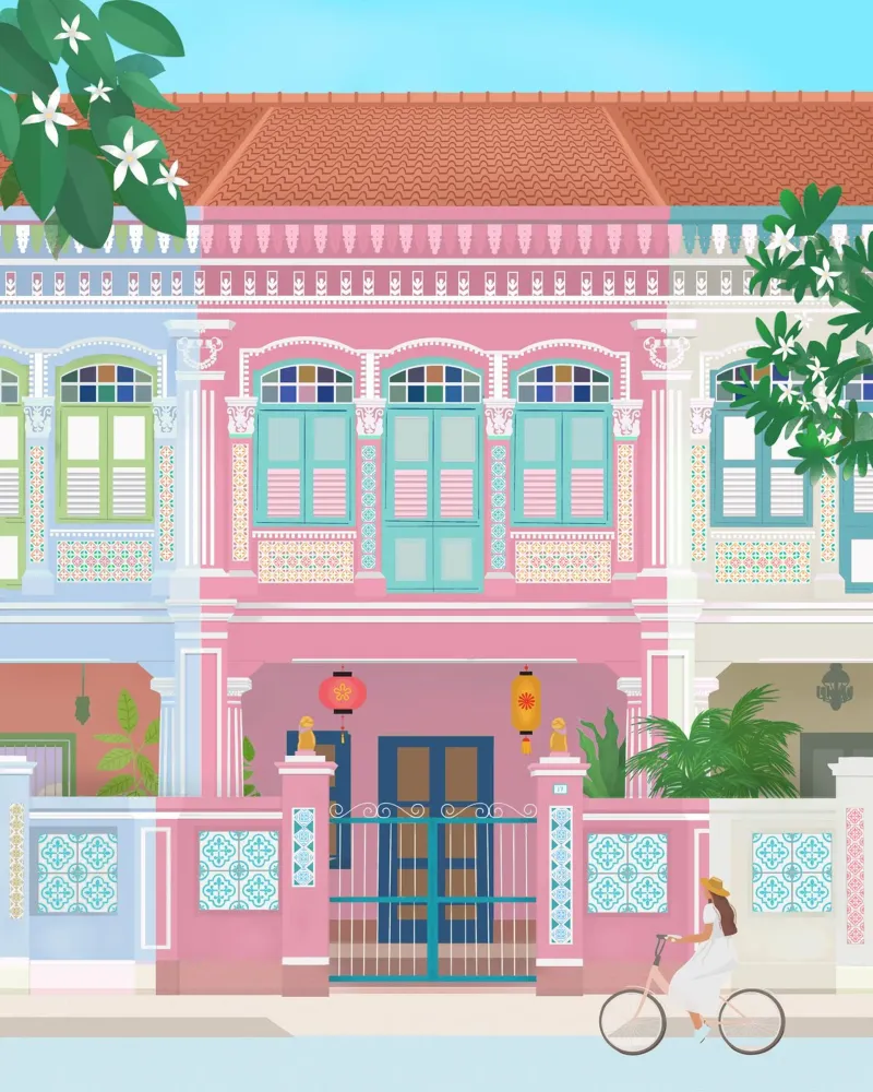 Singapore poster con telaio in plastica da PetrArts