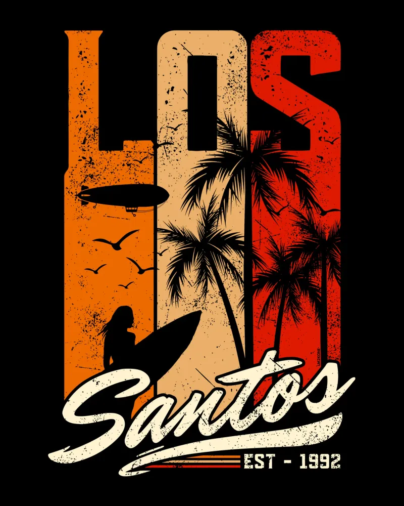 Retro Los Santos alluminio dibond da LM2KONE