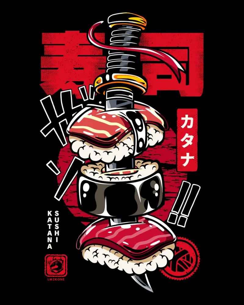 Giappone Katana Sushi pellicola backlit da LM2KONE