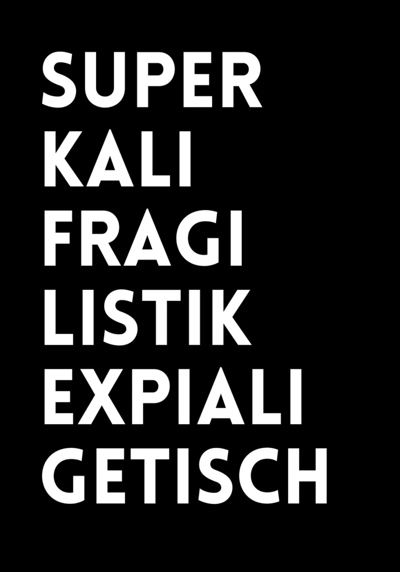 SUPERKALIFRAGILISTIKEXPIALIGETISCH carta hahnemühle da DigiWunderwerk