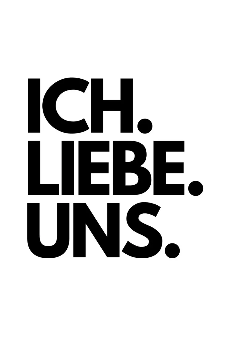 Ich. Liebe. Uns. carta hahnemühle da DigiWunderwerk