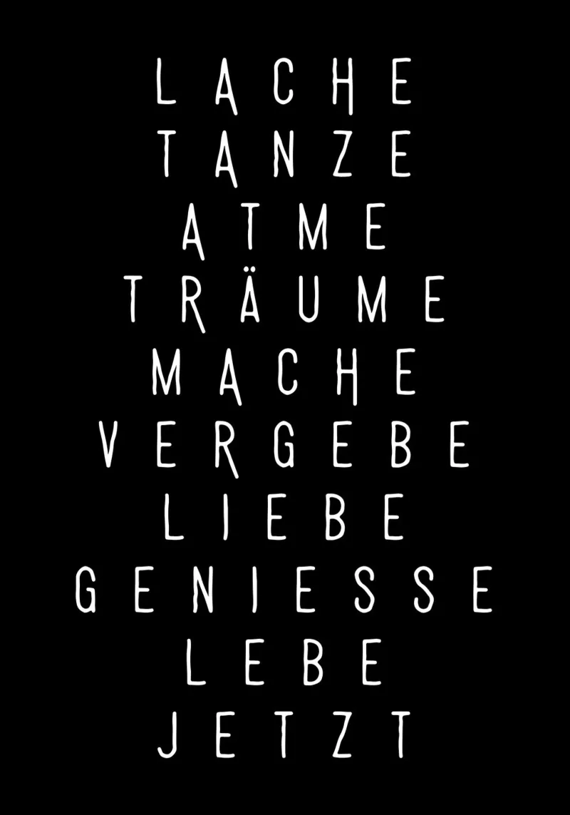 LACHE | TANZE | ATME | TRÄUME poster by DigiWunderwerk